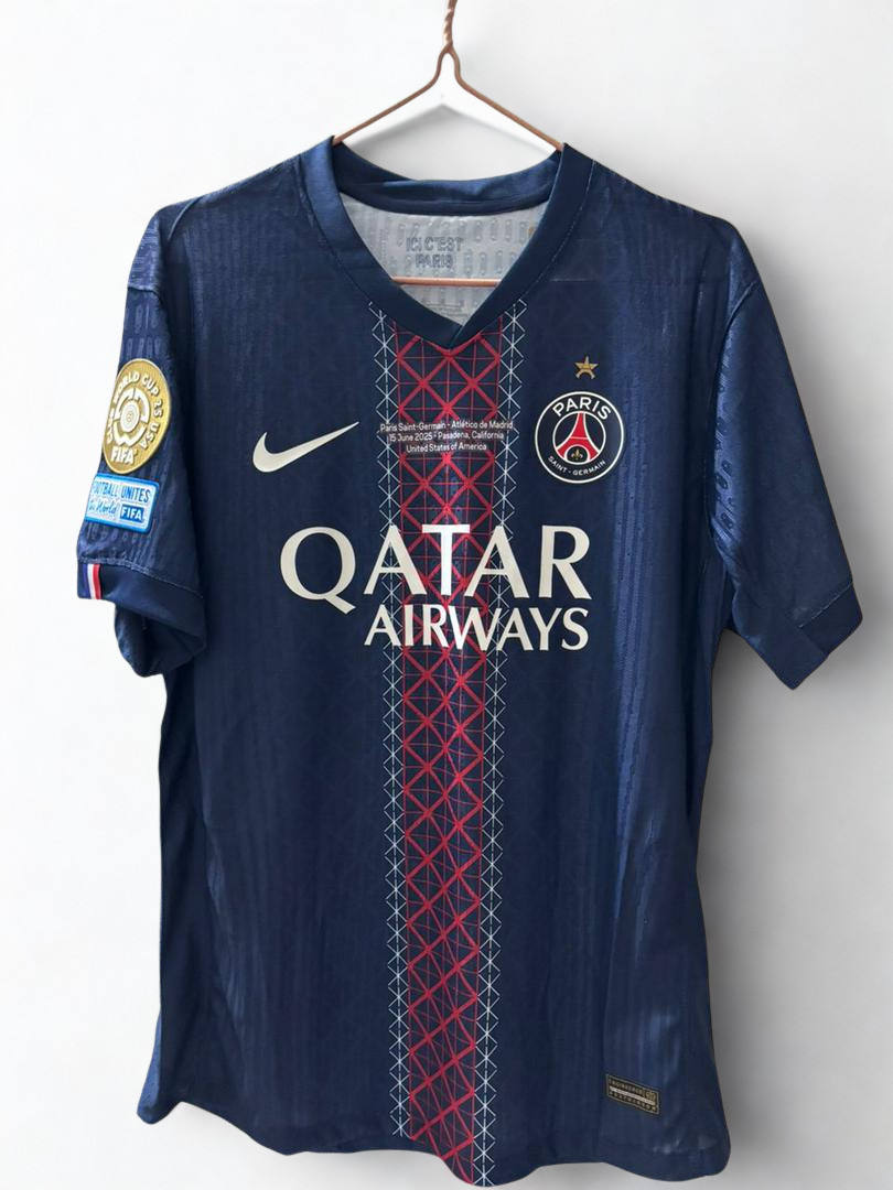 Maillot Domicile PSG Paris-Saint-Germain 2025/2026 World Cup #25 – Homme | Noir